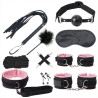 Generique Kit Sm Bondage Push 9 Pièces Noir-rose